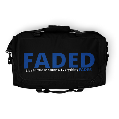 Faded (Blue Logo/Black Bag) Duffle Bag