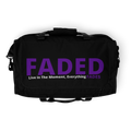 Faded (Purple Logo/Black Bag) Duffle Bag - Faded Fabrics