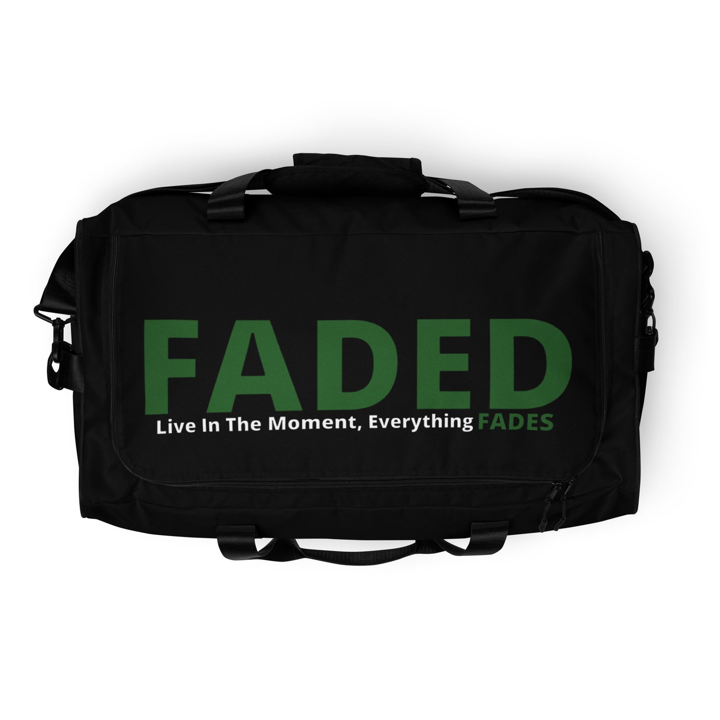 Faded (Green Logo/Black Bag) Duffle Bag