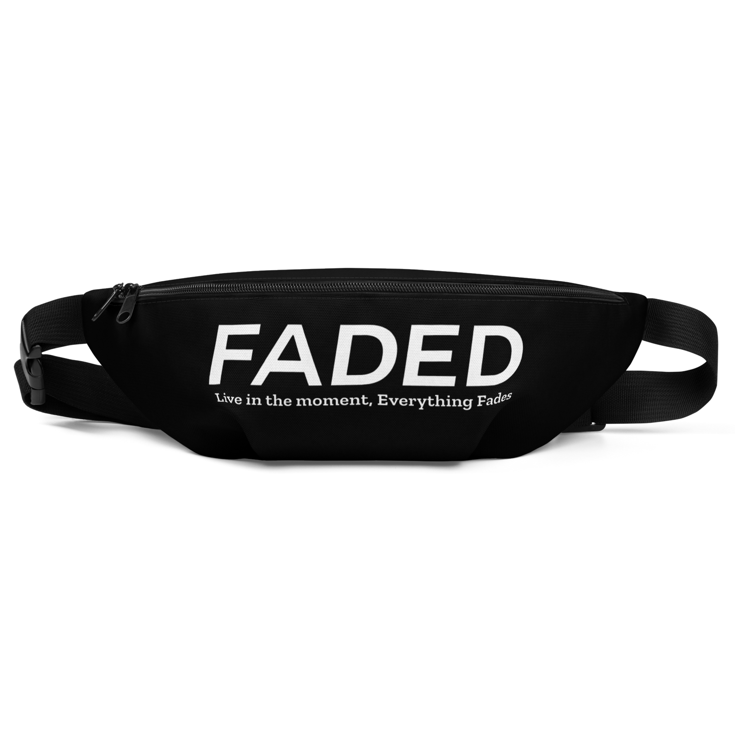 Faded "Live In The Moment" Black Fanny Pack