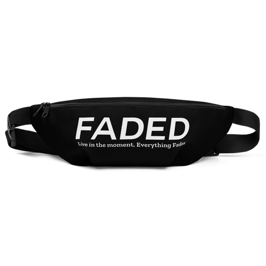 Faded "Live In The Moment" Black Fanny Pack