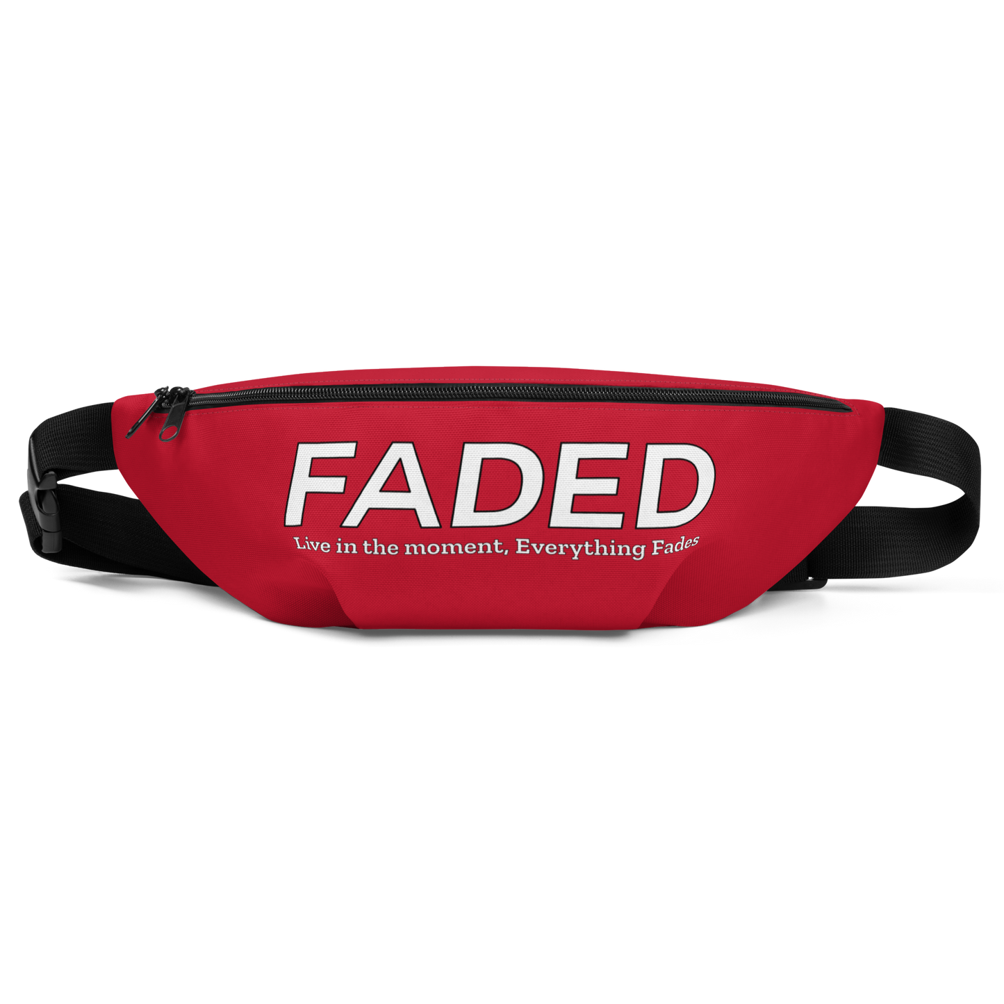 Faded "Live In The Moment" Red Fanny Pack