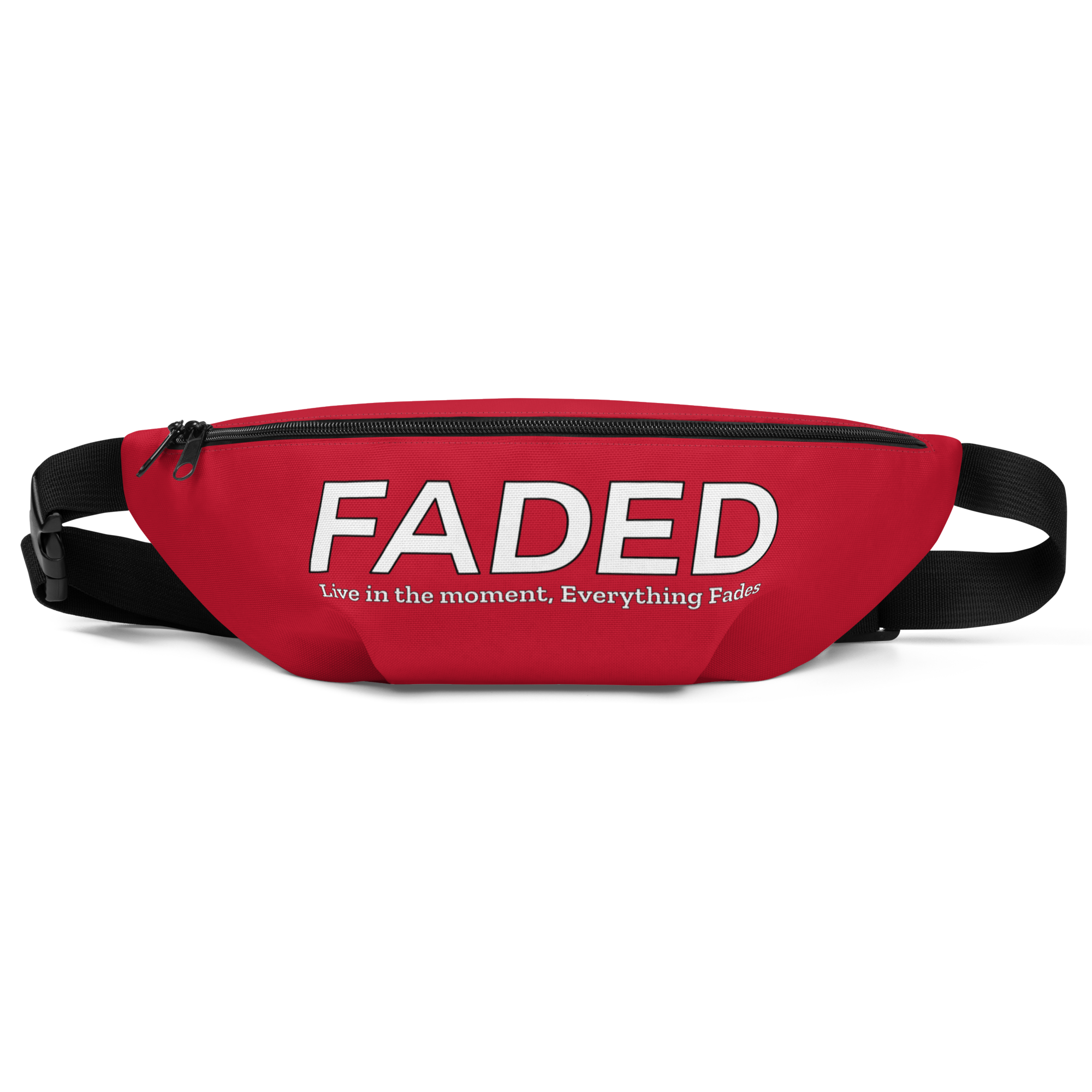 Faded "Live In The Moment" Red Fanny Pack