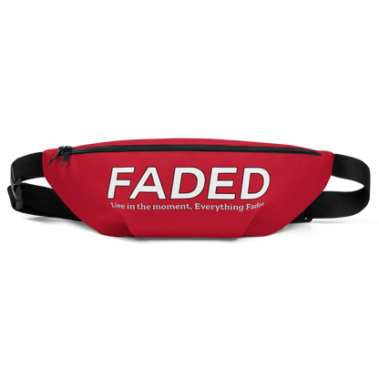 Faded "Live In The Moment" Red Fanny Pack