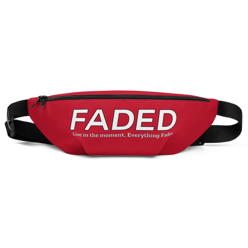 Faded "Live In The Moment" Red Fanny Pack - Faded Fabrics