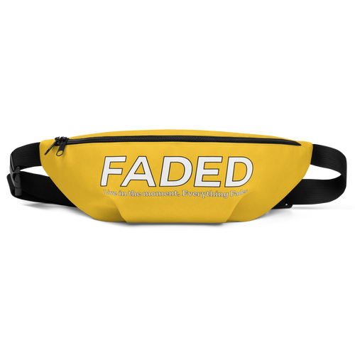 Faded "Live In The Moment" Yellow Fanny Pack - Faded Fabrics
