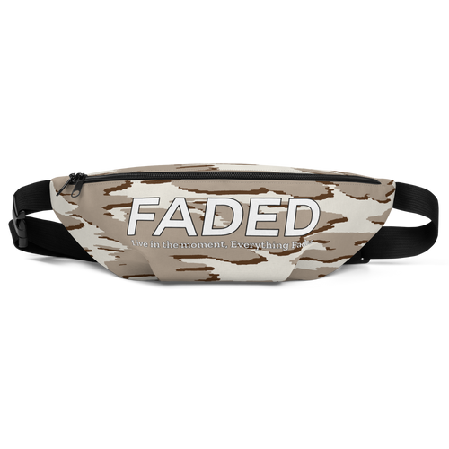 Faded "Live In The Moment" Camo Fanny Pack - Faded Fabrics