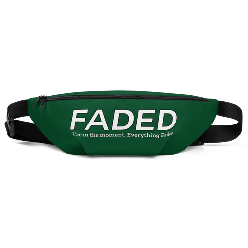 Faded "Live In The Moment" Green Fanny Pack - Faded Fabrics