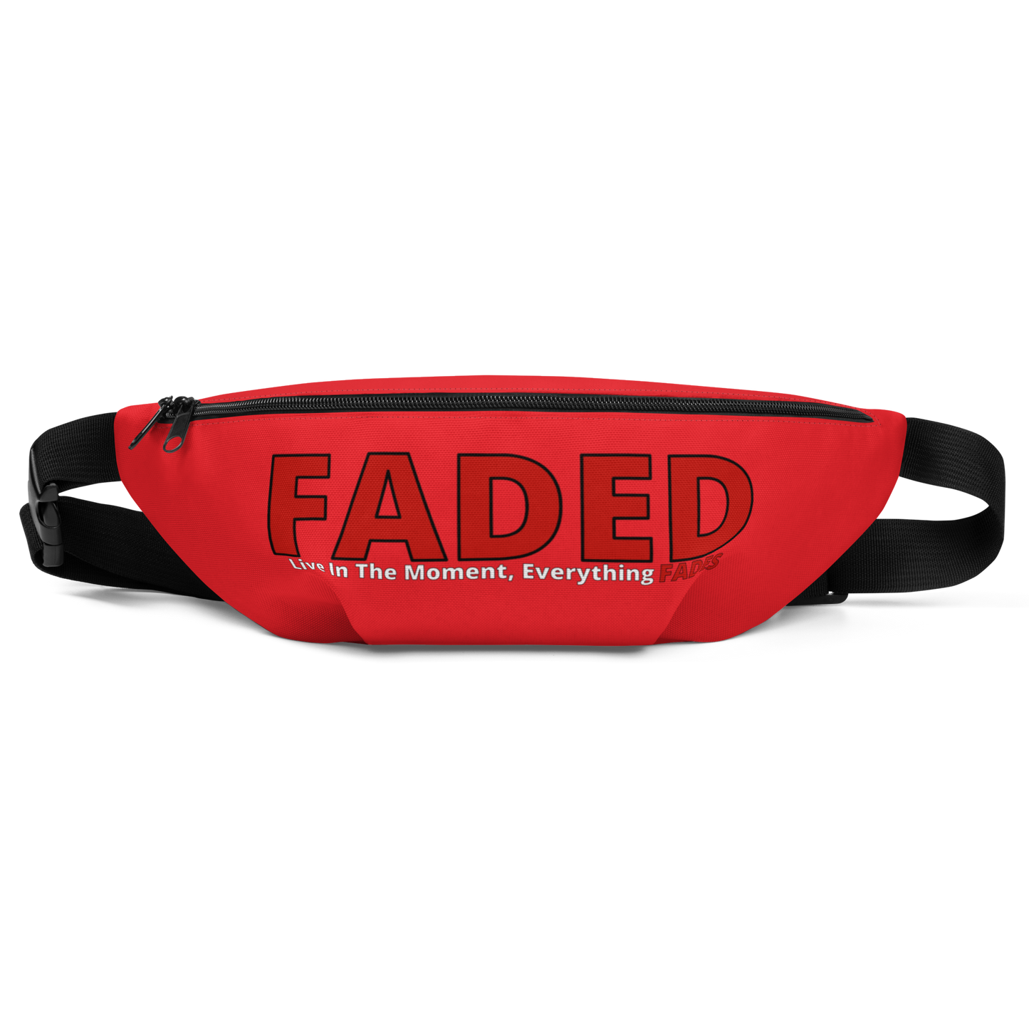 Faded (Red Logo) "Live In The Moment" Red Fanny Pack