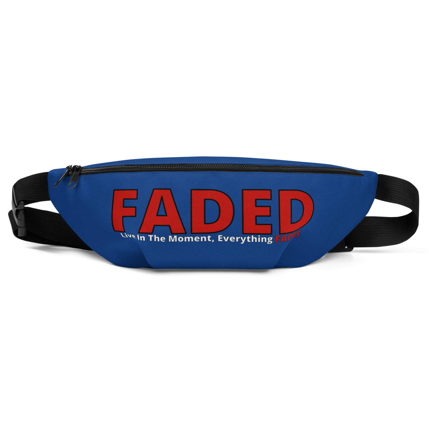 Faded (Red Logo) "Live In The Moment" Blue Fanny Pack