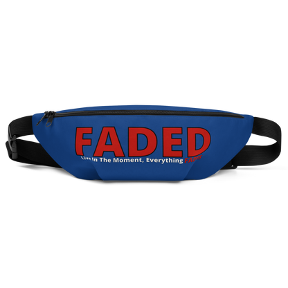 Faded (Red Logo) "Live In The Moment" Blue Fanny Pack