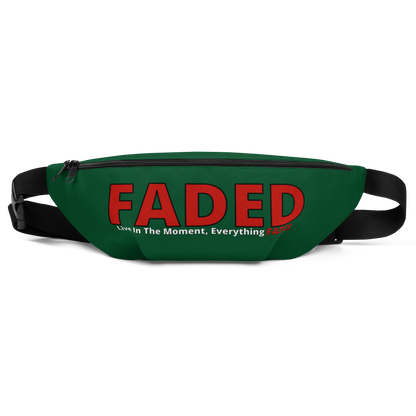 Faded (Red Logo) "Live In The Moment" Green Fanny Pack