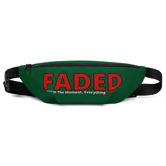 Faded (Red Logo) "Live In The Moment" Green Fanny Pack