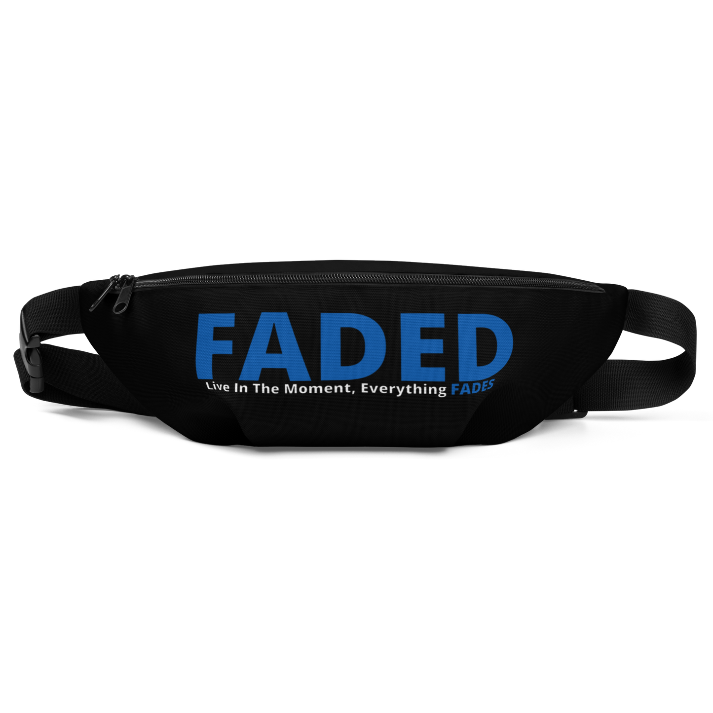 Faded (Blue Logo) Black Fanny Pack