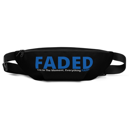 Faded (Blue Logo) Black Fanny Pack