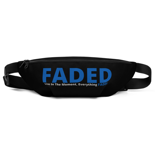 Faded (Blue Logo) Black Fanny Pack