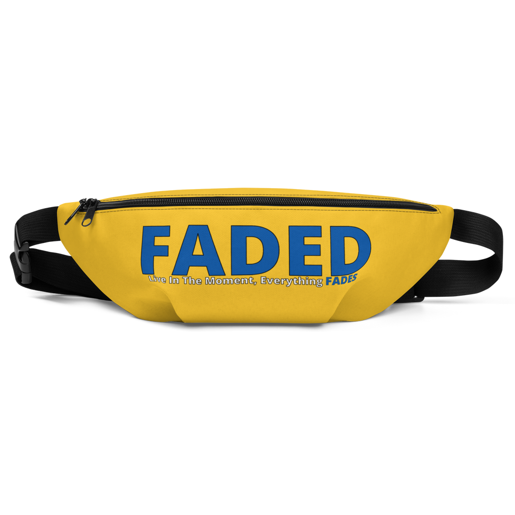 Faded (Blue Logo) Yellow Fanny Pack