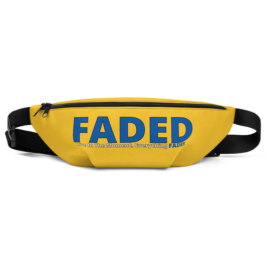 Faded (Blue Logo) Yellow Fanny Pack