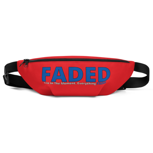 Faded (Blue Logo) Red Fanny Pack