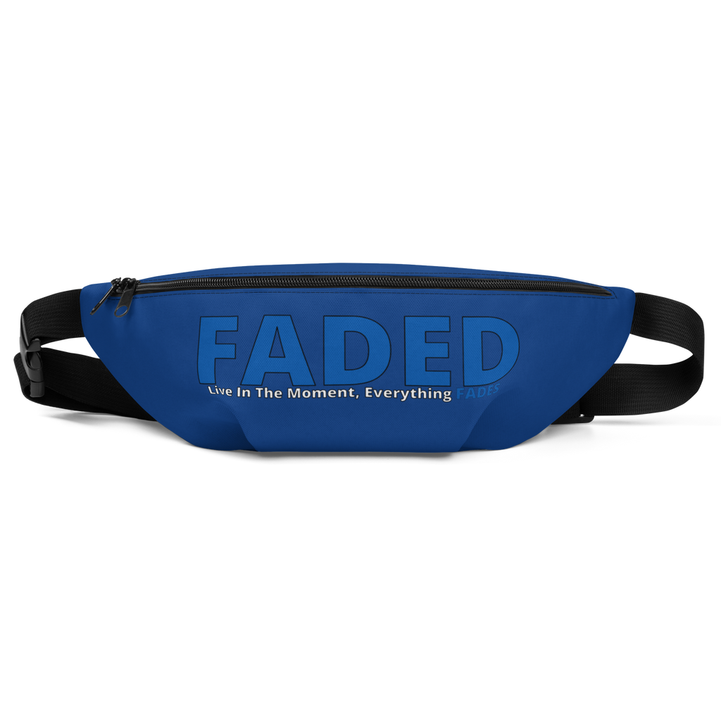 Faded (Blue Logo) "Live In The Moment" Blue Fanny Pack