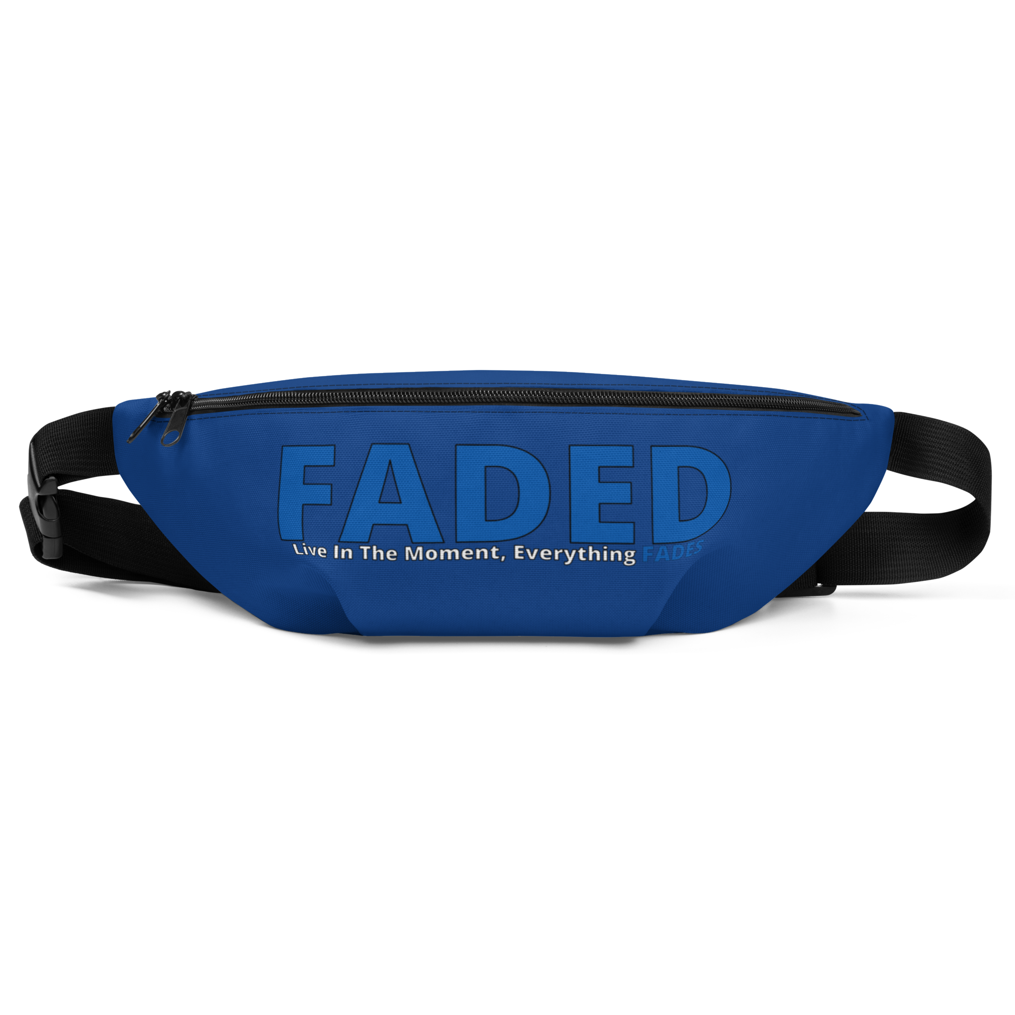 Faded (Blue Logo) "Live In The Moment" Blue Fanny Pack