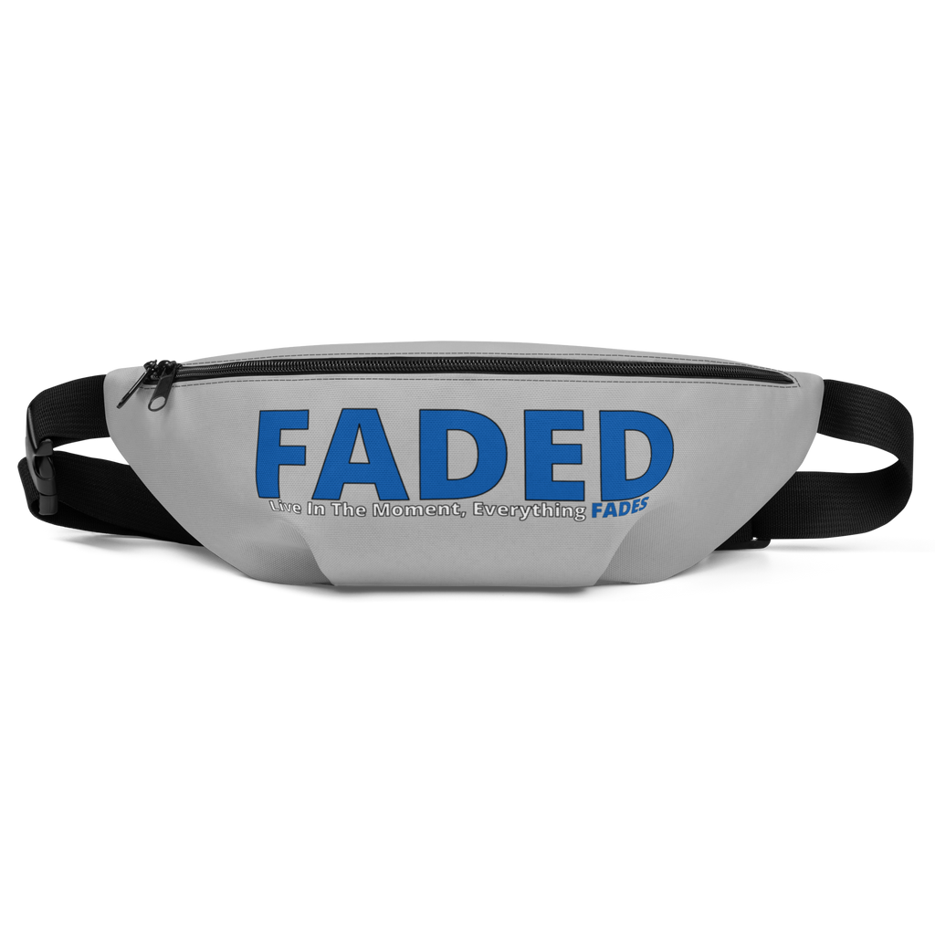 Faded (Blue Logo) "Live In The Moment" Grey Fanny Pack