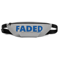 Faded (Blue Logo) "Live In The Moment" Grey Fanny Pack - Faded Fabrics