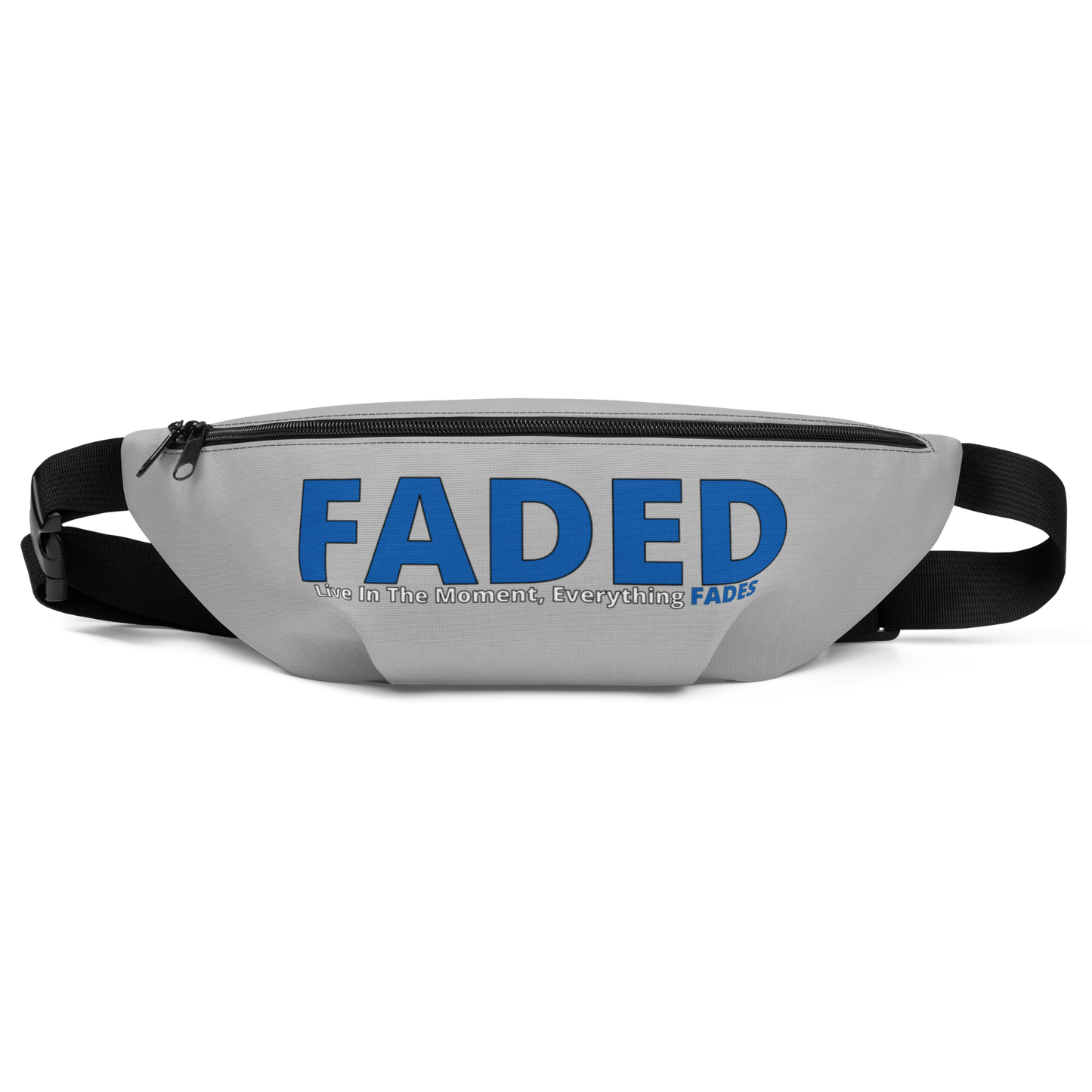 Faded (Blue Logo) "Live In The Moment" Grey Fanny Pack