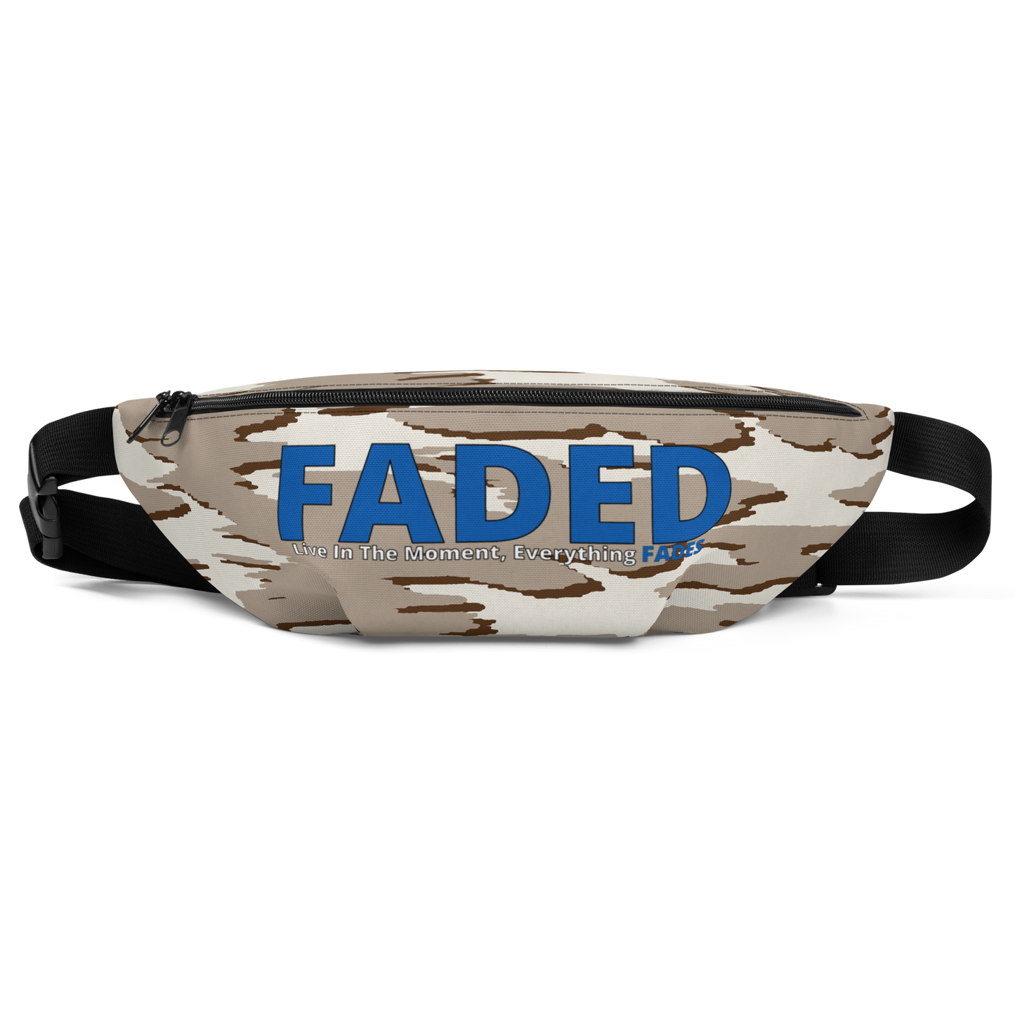 Faded (Blue Logo) "Live In The Moment" Camo Fanny Pack