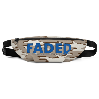 Faded (Blue Logo) "Live In The Moment" Camo Fanny Pack