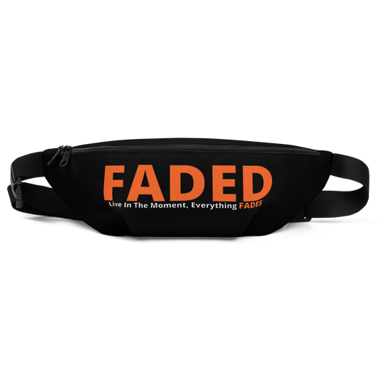 Faded (Orange Logo) "Live In The Moment" Black Fanny Pack