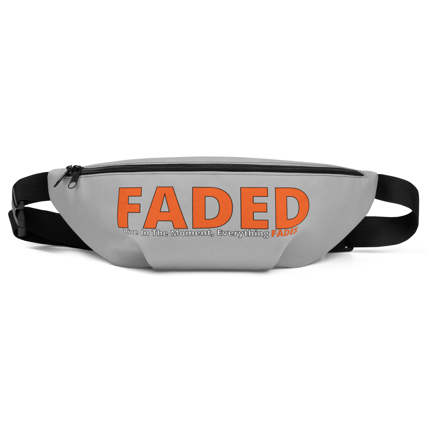 Faded (Orange Logo) "Live In The Moment" Grey Fanny Pack