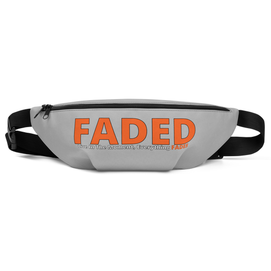 Faded (Orange Logo) "Live In The Moment" Grey Fanny Pack