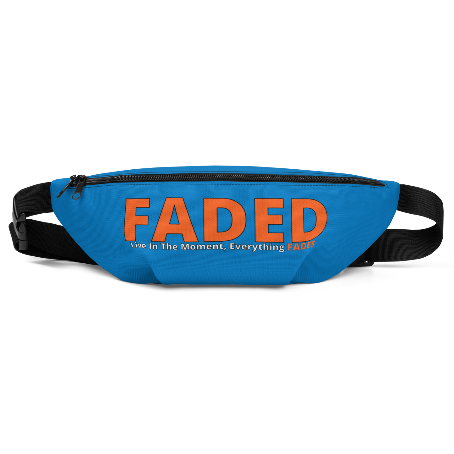 Faded (Orange Logo) "Live In The Moment" Blue Fanny Pack