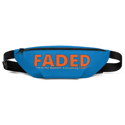 Faded (Orange Logo) "Live In The Moment" Blue Fanny Pack