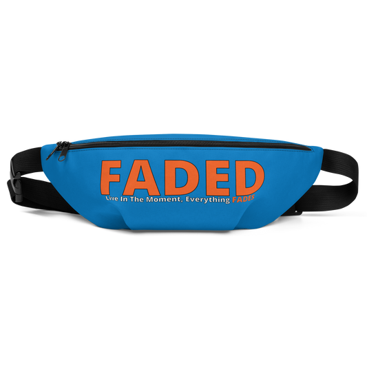 Faded (Orange Logo) "Live In The Moment" Blue Fanny Pack