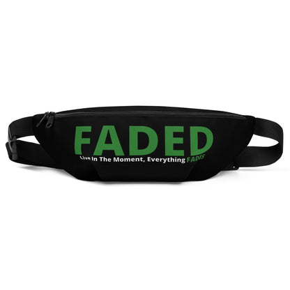 Faded (Green Logo) Black Fanny Pack