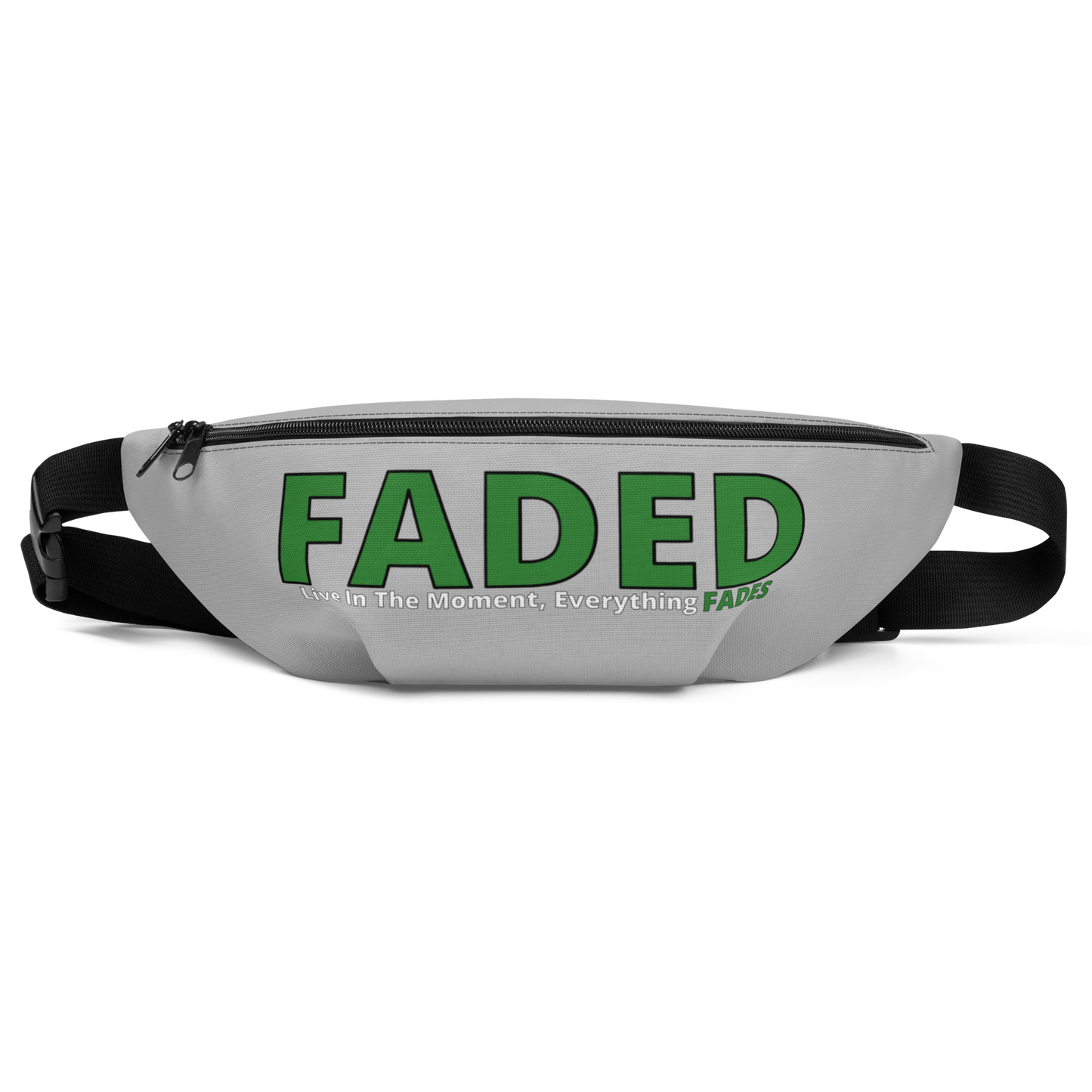 Faded (Green Logo) Grey Fanny Pack