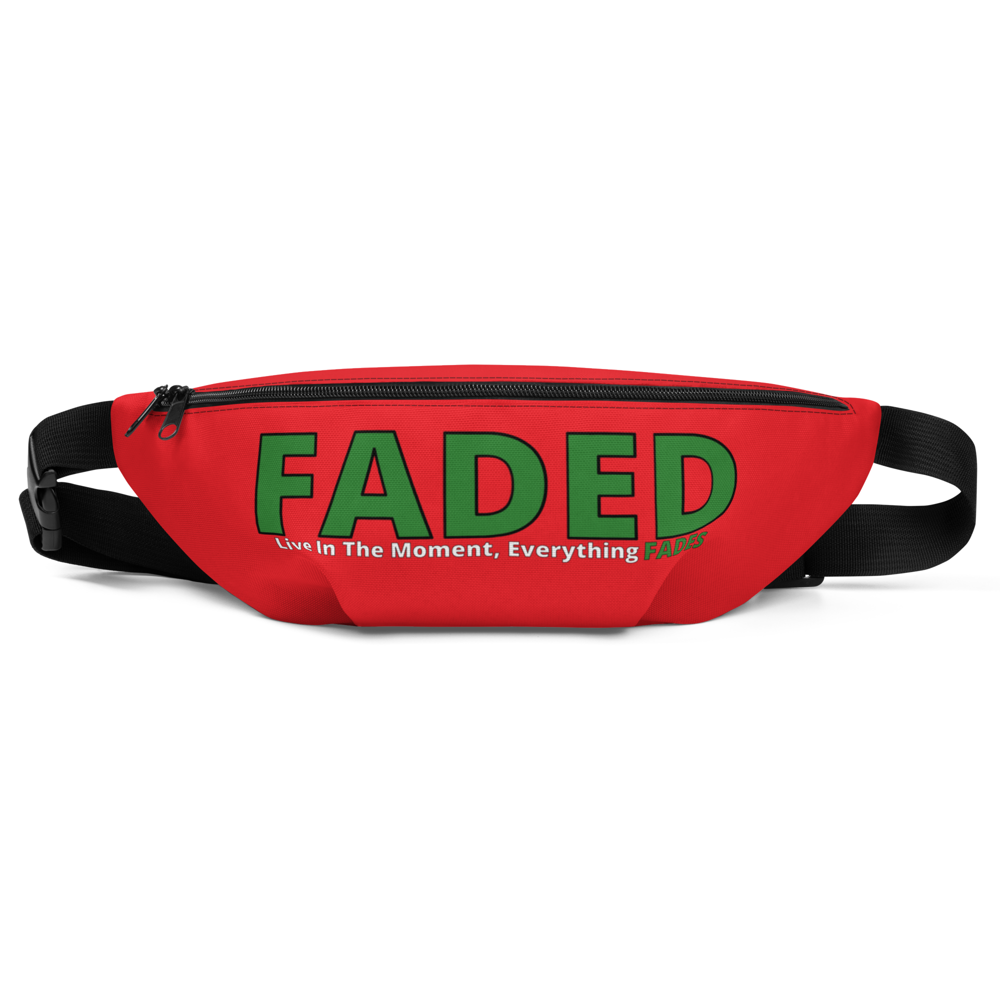 Faded (Green Logo) Red Fanny Pack