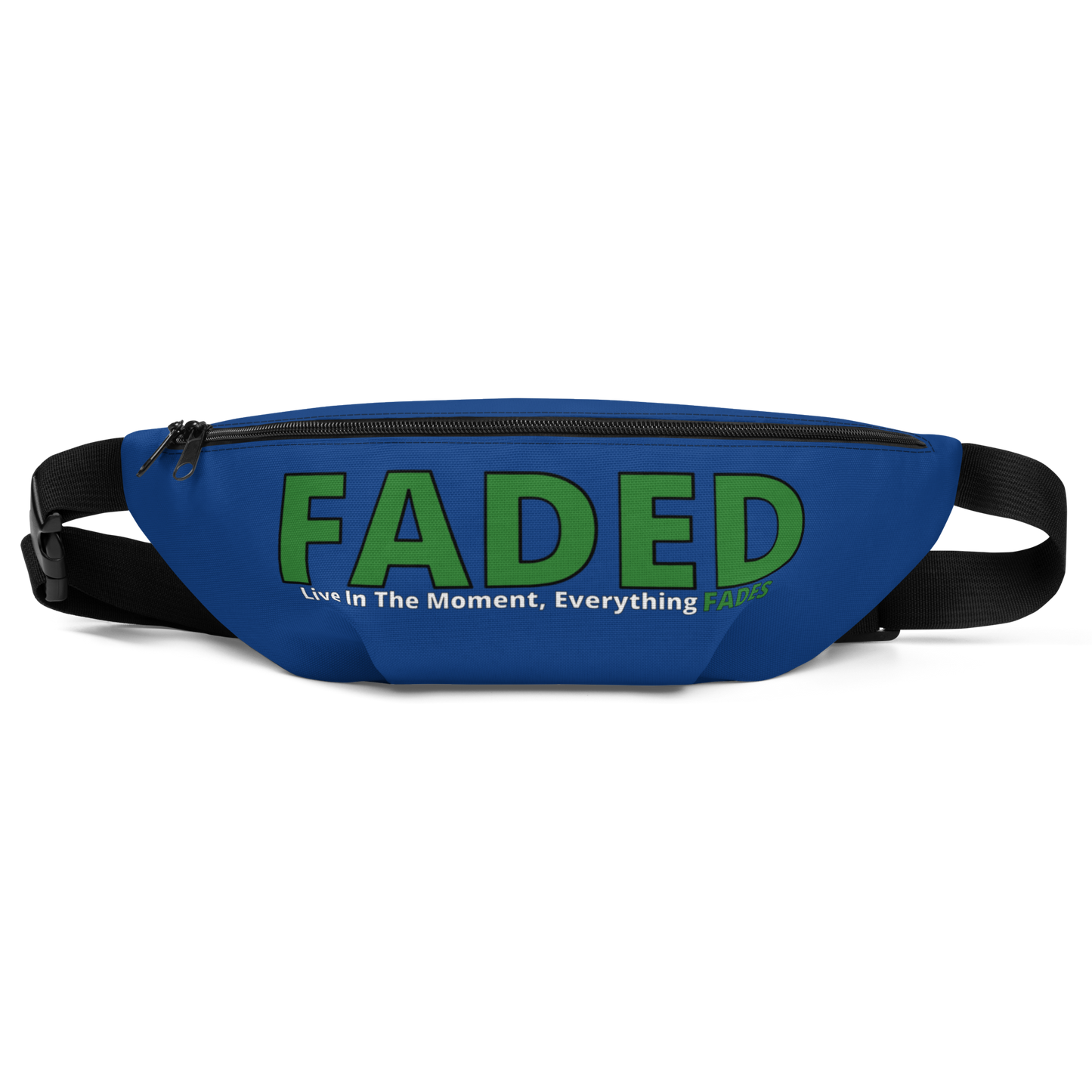 Faded (Green Logo) Blue Fanny Pack