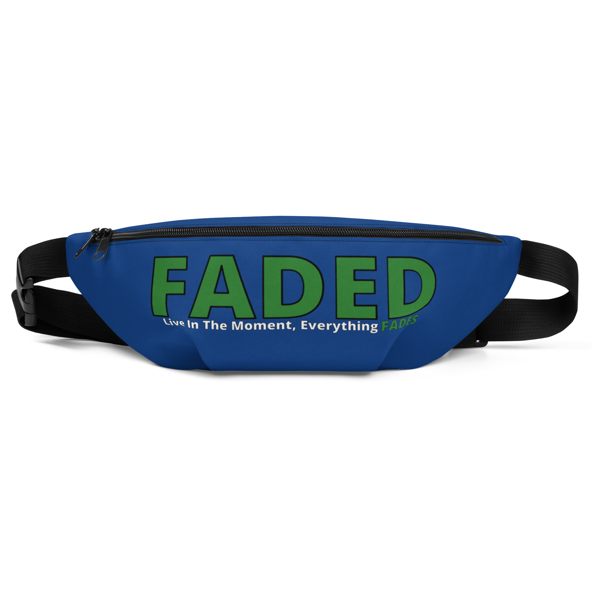 Faded (Green Logo) Blue Fanny Pack