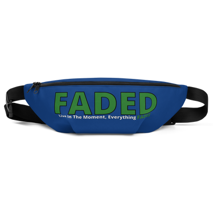 Faded (Green Logo) Blue Fanny Pack