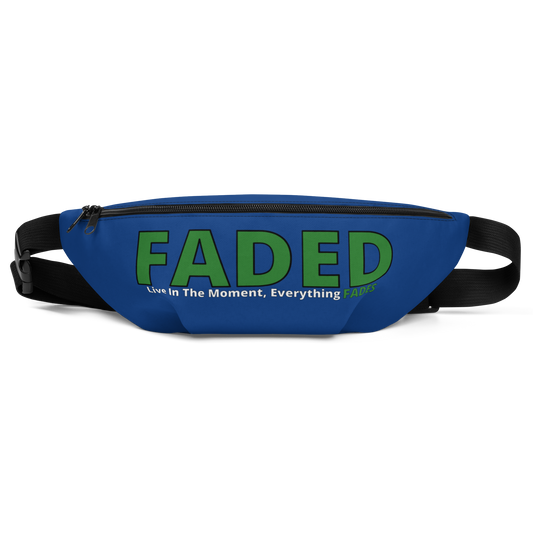 Faded (Green Logo) Blue Fanny Pack