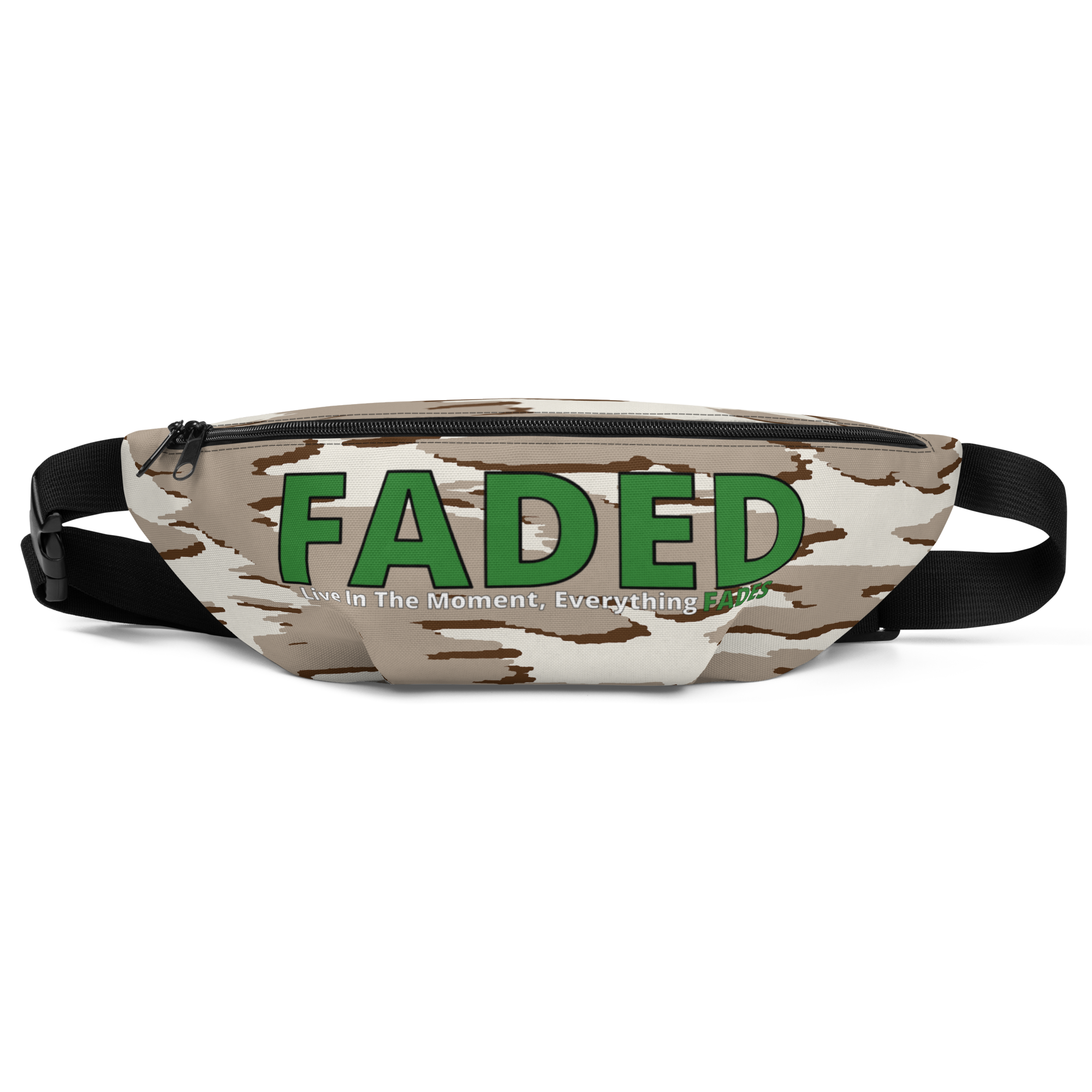 Faded (Green Logo) Camo Fanny Pack