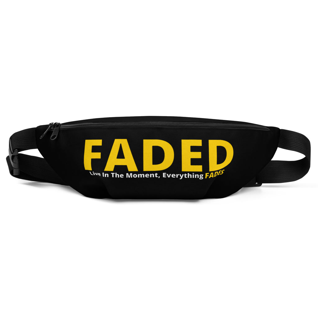 Faded (Yellow Logo) “Live In The Moment” Black Fanny Pack