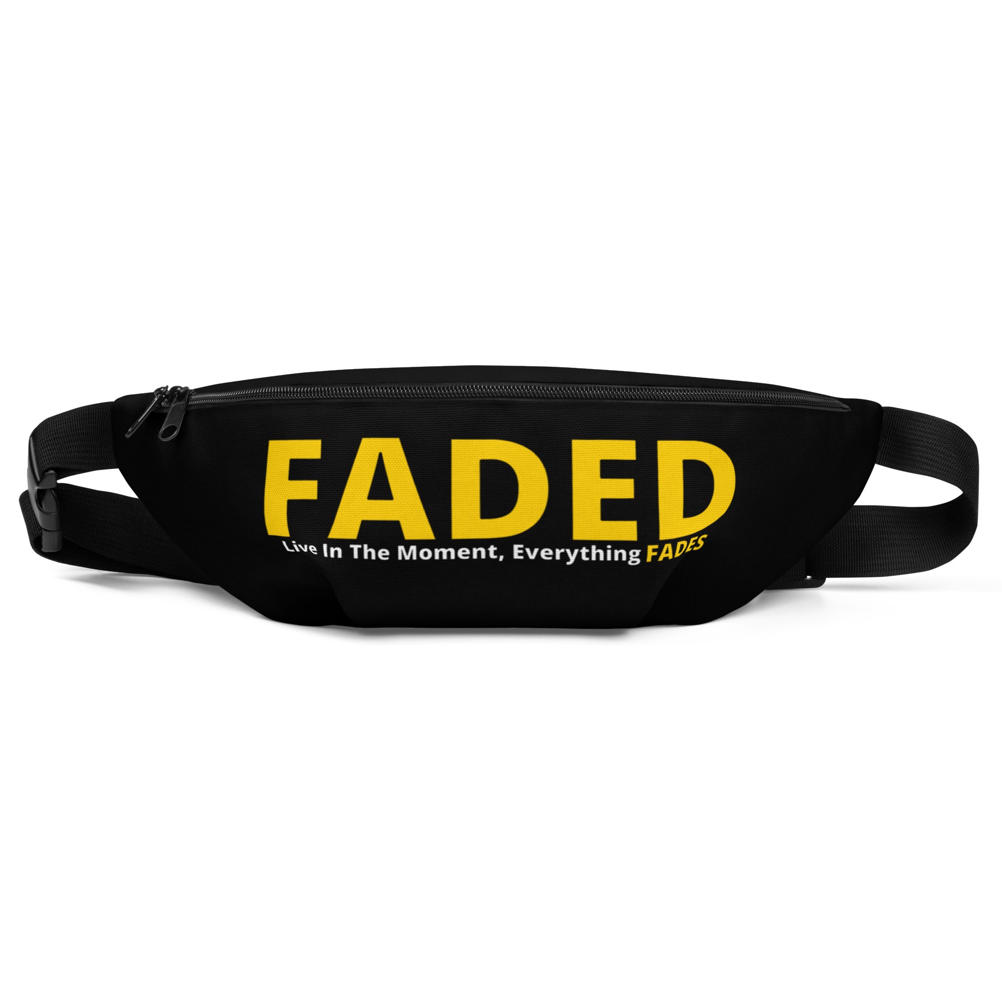 Faded (Yellow Logo) “Live In The Moment” Black Fanny Pack