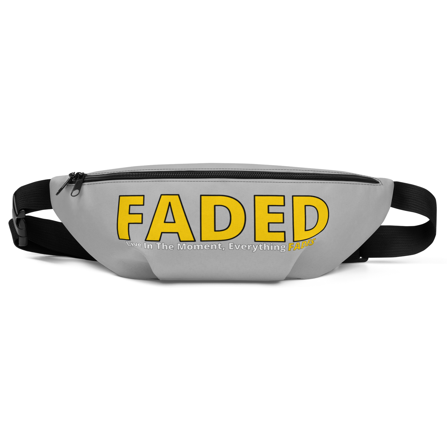 Faded (Yellow Logo) “Live In The Moment" Grey Fanny Pack