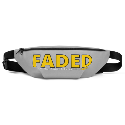 Faded (Yellow Logo) “Live In The Moment" Grey Fanny Pack