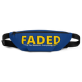 Faded (Yellow Logo) "Live In The Moment" Blue Fanny Pack - Faded Fabrics