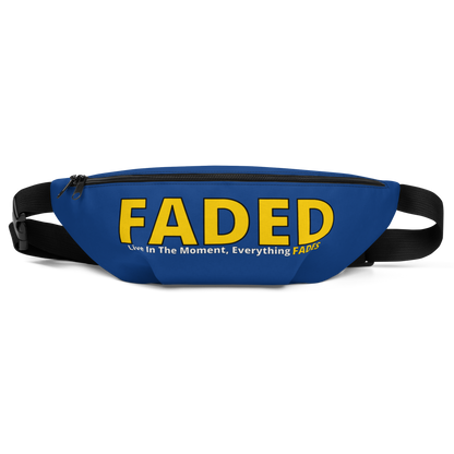 Faded (Yellow Logo) "Live In The Moment" Blue Fanny Pack